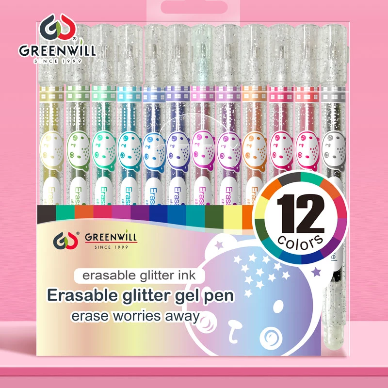 Promotional Greenwill Magic Erasable Heat Sensitive Glitter Gift Gel Pen (GKP202206)